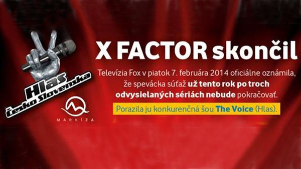 x factor skoncil markiza