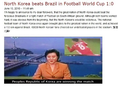 severna korea brazilia propaganda ms futbal 2010