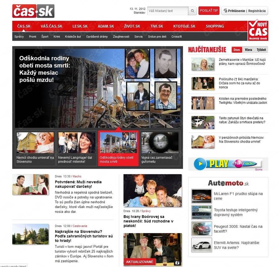 cas.sk od novembra 2012
