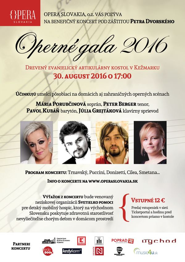 Plagát Operné gala 2016