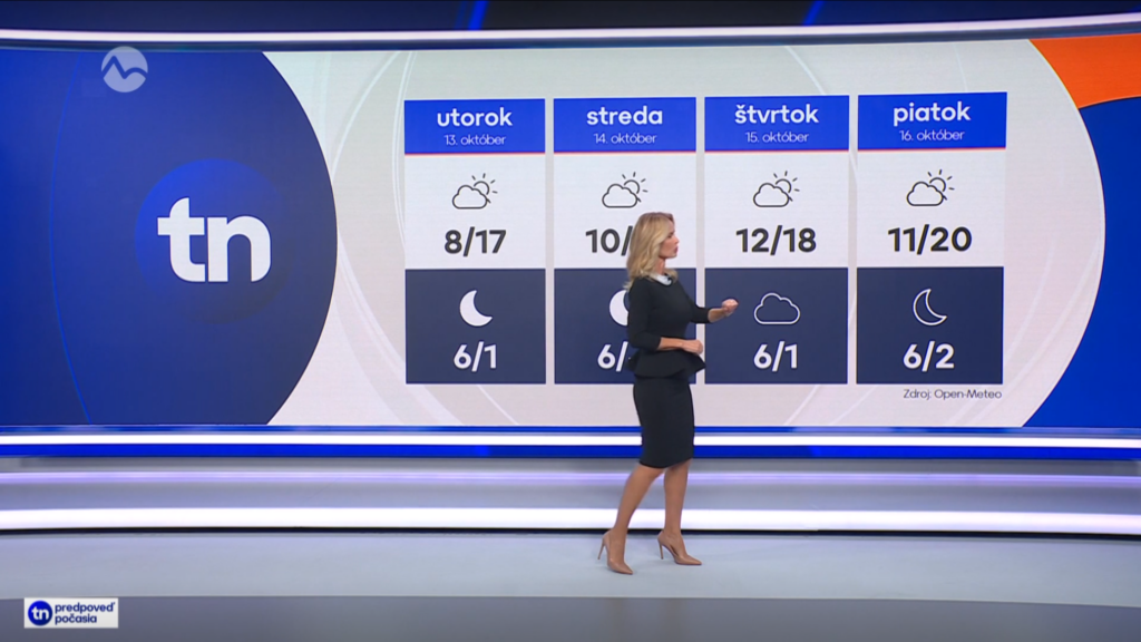Predpoveď počasia na TV Markíza - nový vizuál od októbra 2026