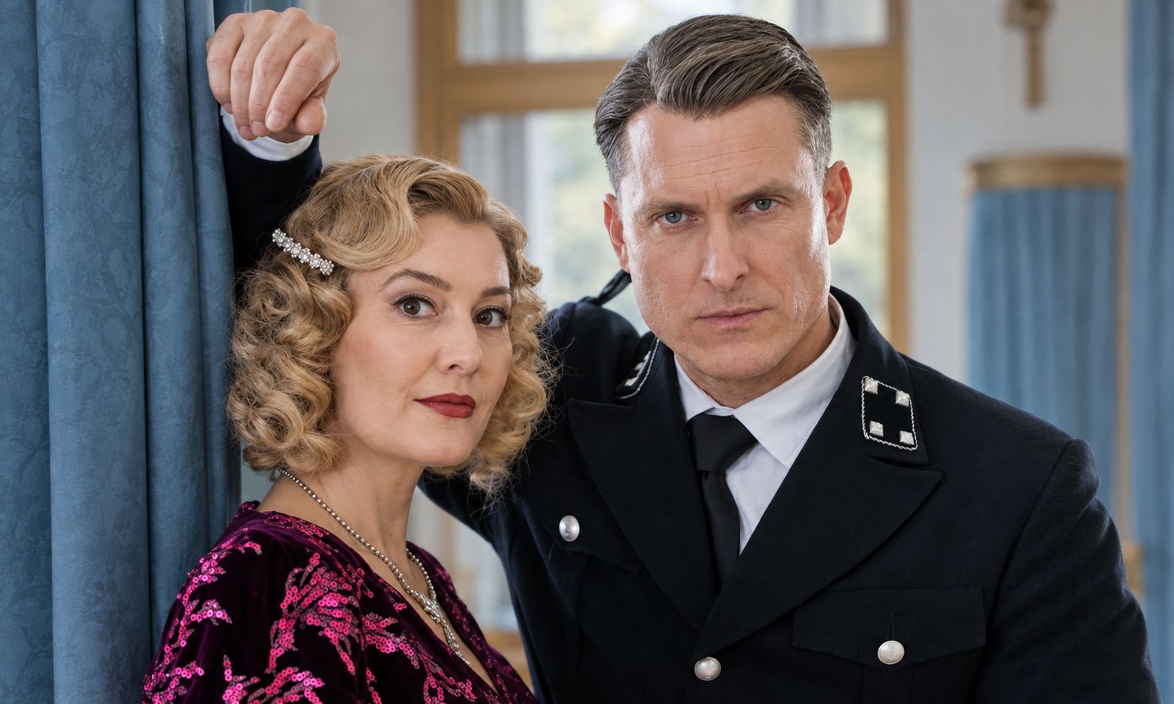 Jana Majeská ako Helga Klaus a Ján Koleník ako Walter Klaus v seriáli Dunaj, k vašim službám